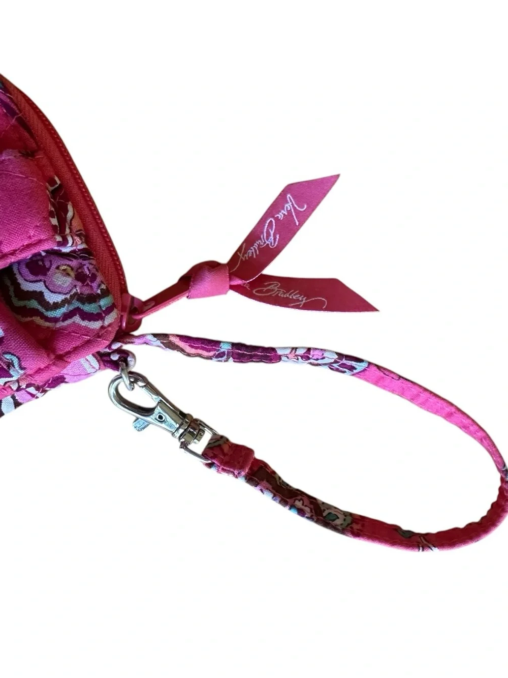 Vera Bradley Call Me Coral Carry it All Wristlet Wallet & Have a Ball Keychain - Picture 4 of 9